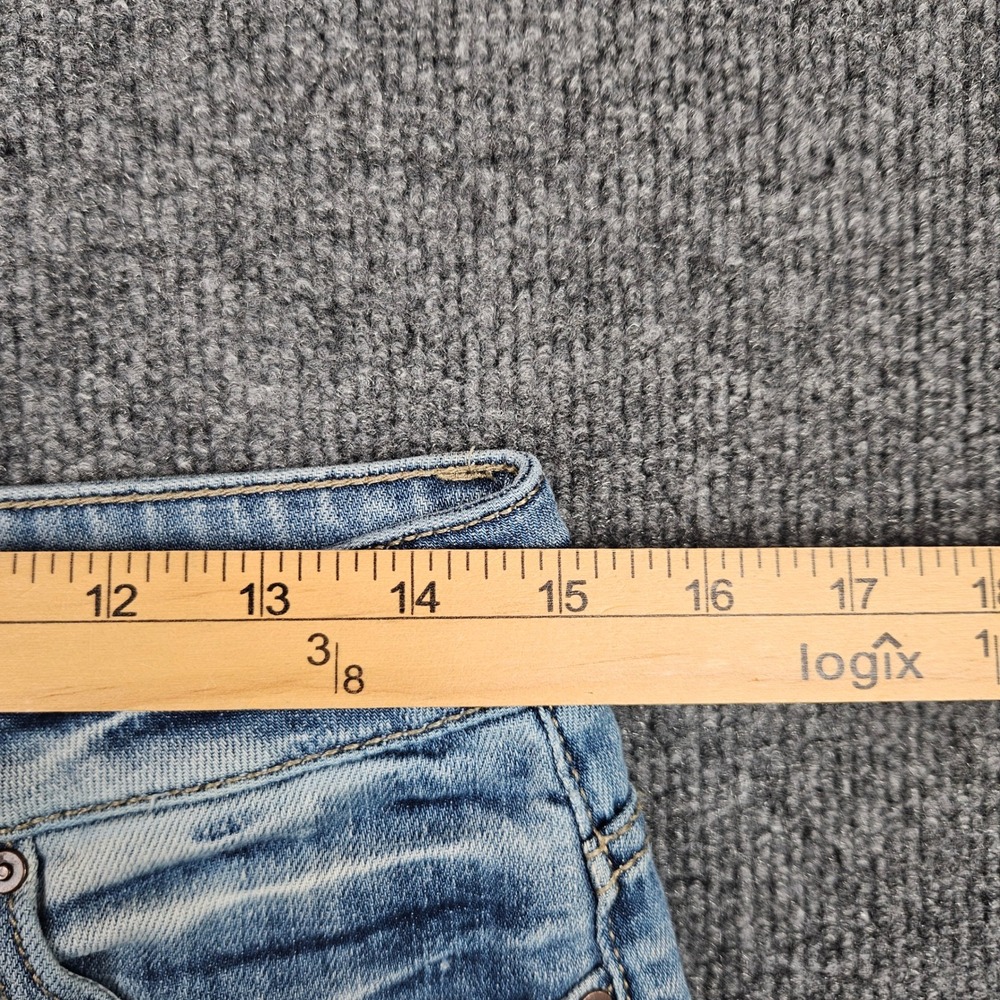 Buckle BKE Stella Relaxed Straight Jeans Women 26 Distressed Light Wash Mid Rise - Picture 4 of 11